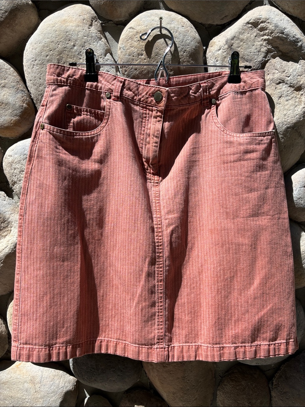 Woolrich Pink Salmon High-Waist Mini Skirt